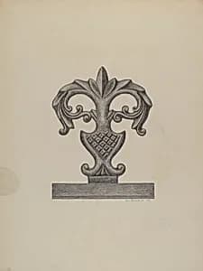 Cast Iron Fence Finial by Austin L. Davison