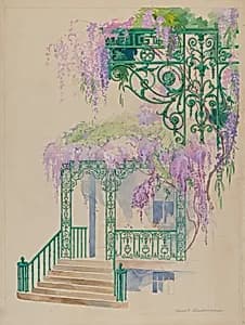 Cast Iron Porch Railing by Gilbert Sackerman
