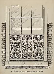 Cast Iron Window Grill by Thomas Byrne