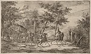 Cavalry and Hay Wagon