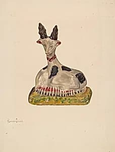 Chalkware Deer by H. Langden Brown