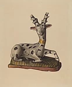 Chalkware Deer by Mina Lowry