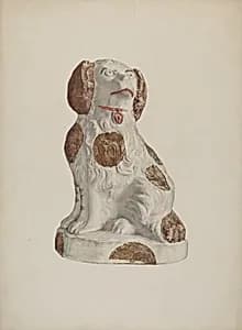 Chalkware Dog by Sadie Berman