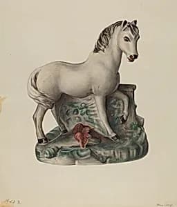 Chalkware Horse by Mina Lowry