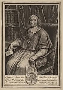 Charles-Maurice Le Tellier by Gerard Edelinck after Pierre Mignard I