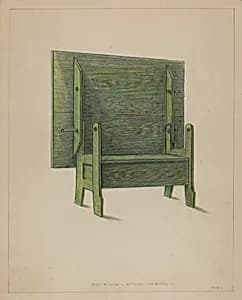 Chest-Settee-Table-Comb by Franklin C. Moyan