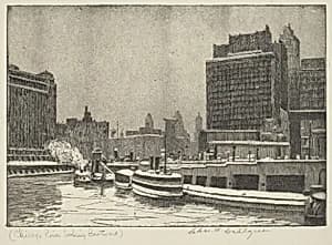 Chicago River Looking Eastward by Charles W. Dahlgreen