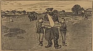 Child's Funeral in Russia by Ernst Barlach