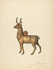 Child's Saving Bank (Deer) by Carl Buergerniss