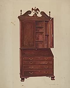 Chippendale Secretary by Amos C. Brinton