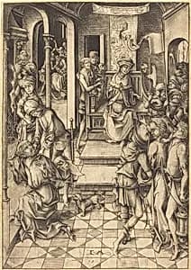 Christ before Annas by Israhel van Meckenem