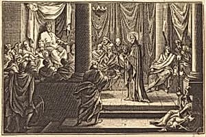 Christ before Caiaphas by after Sébastien Le Clerc I