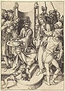 Christ before Pilate by Martin Schongauer