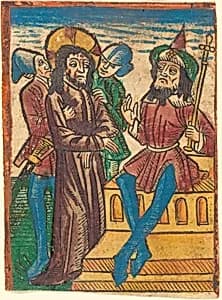 Christ before Pilate by German 15th Century