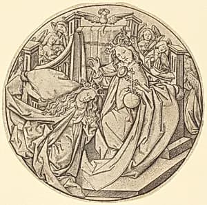 Christ Blessing the Virgin by Master E.S.