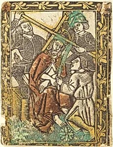 Christ Crowned with Thorns by Workshop of Master of the Borders with the Four Fathers of the Church