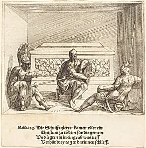 Christ in the Tomb by Augustin Hirschvogel