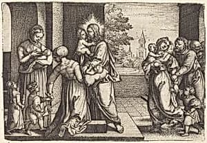 Christ Surrounded by Children by Georg Pencz