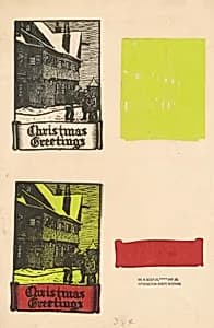 Christmas Greeting, Rothenburg by J. J. Lankes