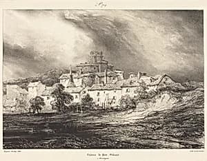 Château de Pont-Gibaud by Eugène Isabey