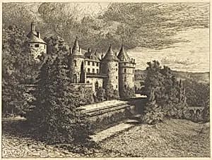 Château on a Rise by Auguste Boulard