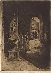 Church Interior, Venice by David Young Cameron