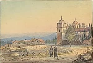 Church of Santa Barbara by British 19th Century