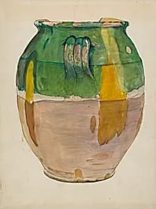 Clay Flower Jar by Cecily Edwards