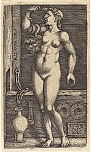 Cleopatra Standing by Sebald Beham