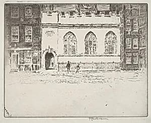 Clifford's Inn Hall by Joseph Pennell