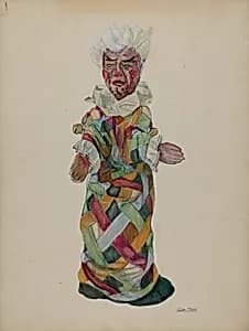 Clown Hand Puppet by Lillian Stahl