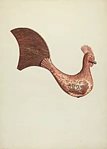Cock Weather Vane by Hazel Hyde