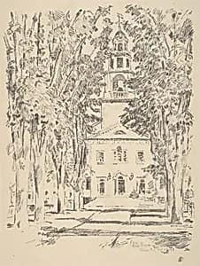 Colonial Church, Gloucester by Childe Hassam