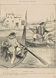 Combat Naval by Honoré Daumier