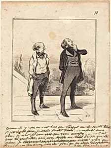 Comme tu y vas... by Honoré Daumier