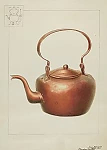 Copper Kettle with Spout by Gordon Saltar and James M. Lawson