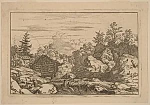 Cottages at the Bank by Allart van Everdingen