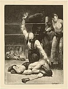 Counted Out, second stone by George Bellows