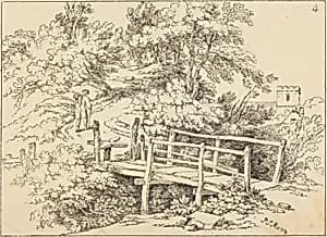 Country Footbridge (The Traveller) by Paul Sandby Munn