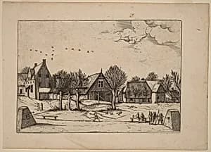 Country Village by Johannes van Doetechum, the Elder and Lucas van Doetechum after Master of the Small Landscapes