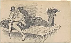 Couple on a Cot by John Singer Sargent
