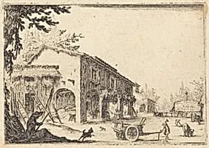 Courtyard of a Farm by Jacques Callot
