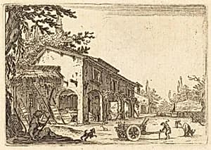 Courtyard of a Farm by Jacques Callot