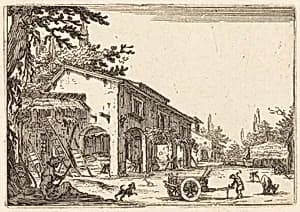 Courtyard of a Farm by Jacques Callot
