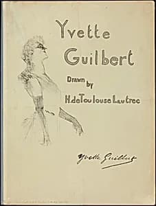 Cover, Yvette Guilbert by Henri de Toulouse-Lautrec