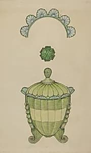 Covered Glass Sugar Bowl by William McAuley