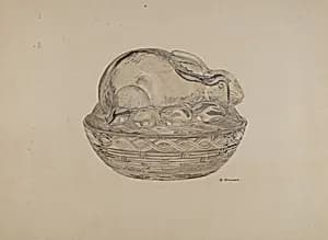 Covered Rabbit Dish by George Yanosko