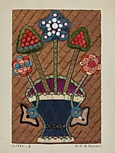 Coverlet (Applique) Quilt by Ruth M. Barnes