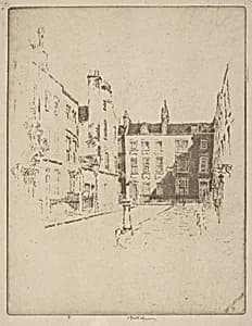 Cowley Street, Westminster by Joseph Pennell