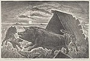 Coyotes Stealing a Pig by John Steuart Curry